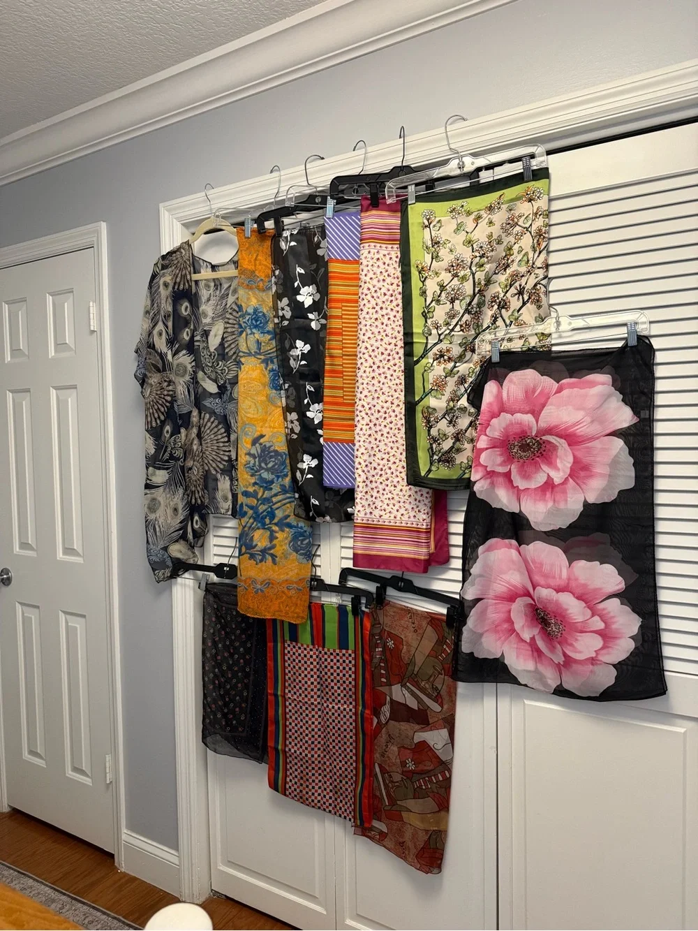 Bundle of 10 Assorted Floral and Patterned Scarves and Caftan